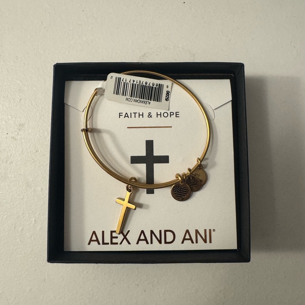 Alex and Ani Gold Cross Bracelet